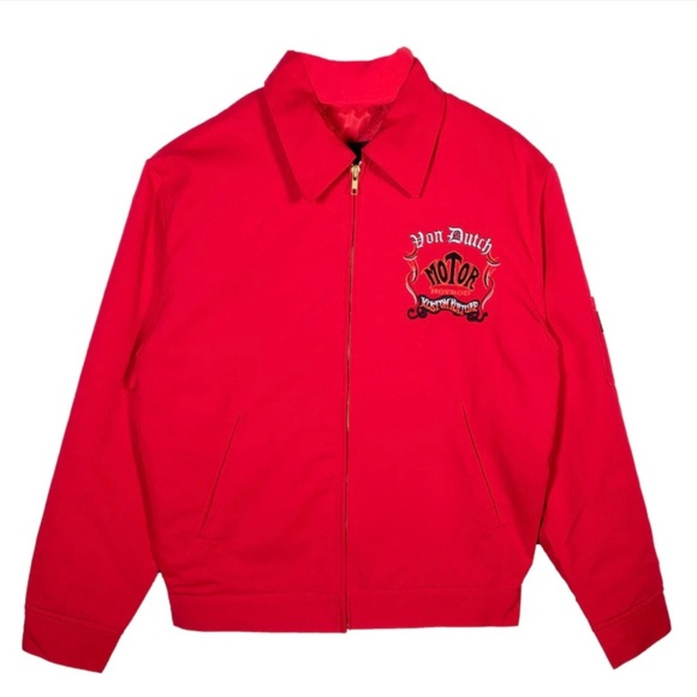 Von Dutch Red Zip-Up Jacket